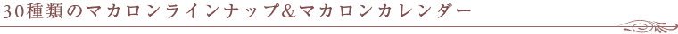30種類のマカロンラインナップ&マカロンカレンダー